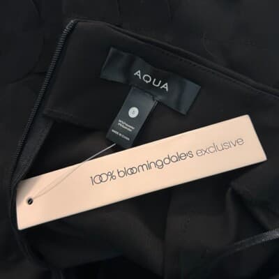 AQUA Bloomingdale's Exclusive‎ Circle Fringe Skirt Party Cocktail Black S - Thumbnail 3