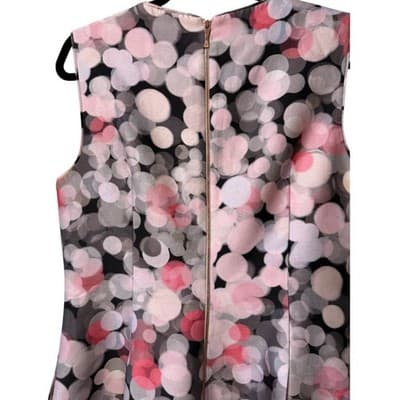Kate Spade Bubbles Upon Bubbles‎ Silk Dress Pink Black 14 - Thumbnail 7