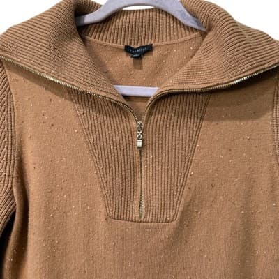 Talbots Sweater Dress Knit Pullover 1/2 Zip Collared Long Sleeve Small - Thumbnail 4