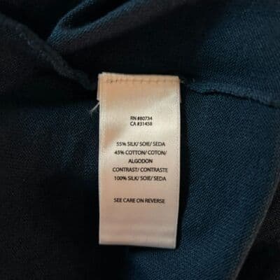 BCBGMAXAZRIA Elegant Blue Puff Sleeve V-Neck Silk Blend Top Women's S - Thumbnail 10