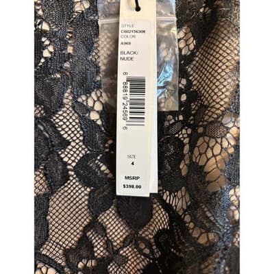 NWT Alice+Olivia Ashleigh Lace Romper Sleeveless Open Back - Thumbnail 5