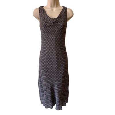 Charter Club Silk Dress Sleeveless Cowl Neck Diamond Pattern Petite 2P - Image 1