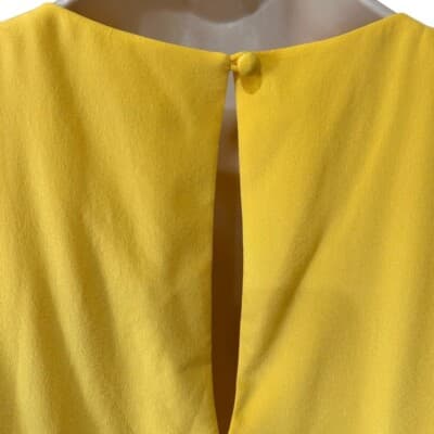 Ali Ro Yellow Silk Dress Sleeveless Party Cocktail Ruffle Size 6 - Thumbnail 2