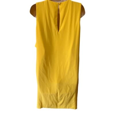 Ali Ro Yellow Silk Dress Sleeveless Party Cocktail Ruffle Size 6 - Thumbnail 7