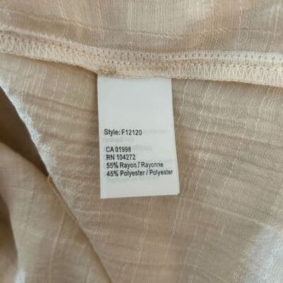 Spanner Tapestry Light Beige Ruffled Collar Blouse Elegant Long Sleeve Top 10 - Thumbnail 10