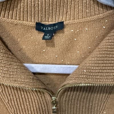 Talbots Sweater Dress Knit Pullover 1/2 Zip Collared Long Sleeve Small - Thumbnail 5