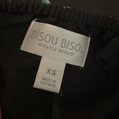 Bisou‎ Bisou Tropical Floral Halter Top Gold Chain X-Small - Thumbnail 5