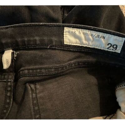 rag & bone Black Distressed Skinny Jeans Rock with Holes Size 29 - Thumbnail 9