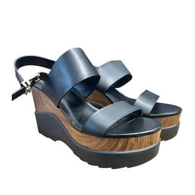 Michael Kors Black and Brown Rhett Platform Sandal 9 - Image 1