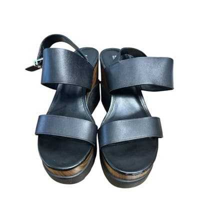 Michael Kors Black and Brown Rhett Platform Sandal 9 - Thumbnail 2