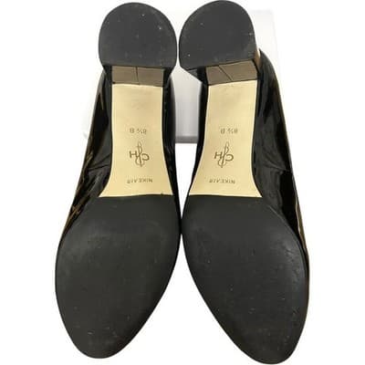 Cole Haan N!k3 Air Patent Leather Block Heel Loafers Pumps Red Stitching 8.5B - Thumbnail 6