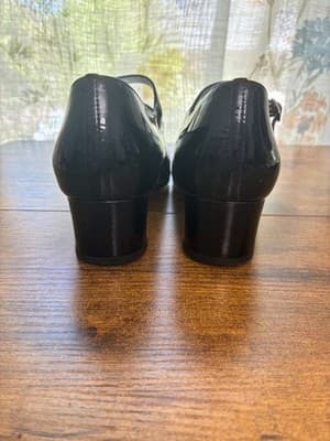 Carel Paris Patent Triple-Strap Black Mary Jane Heels Black 37.5 - Thumbnail 4
