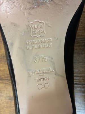 Carel Paris Patent Triple-Strap Black Mary Jane Heels Black 37.5 - Thumbnail 6