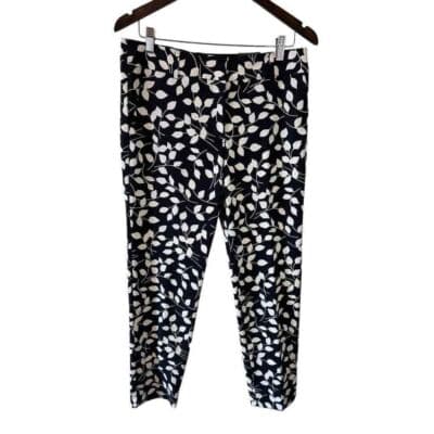 NWT Talbots Abstract Leaves Hampshire Ankle Pants 6 - Thumbnail 3