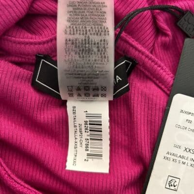 BCBGMAXAZRIA Cherry Ribbed Turtleneck Cut-Out Shoulder Top XXXS - Thumbnail 8