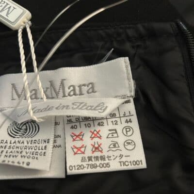 MaxMara Pure Virgin Wool Sleeveless Shell Top Classic Black Italian Luxury - Thumbnail 7