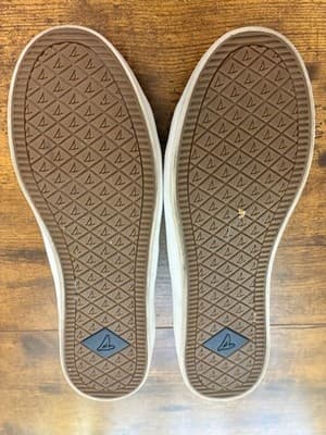 Sperry Light Beige Canvas Boat Sneakers with Brown Laces 7.5 - Thumbnail 6