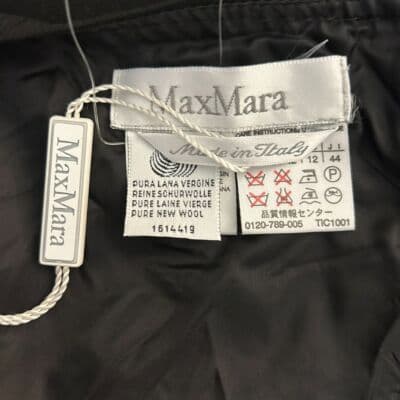 MaxMara Pure Virgin Wool Sleeveless Shell Top Classic Black Italian Luxury - Thumbnail 6