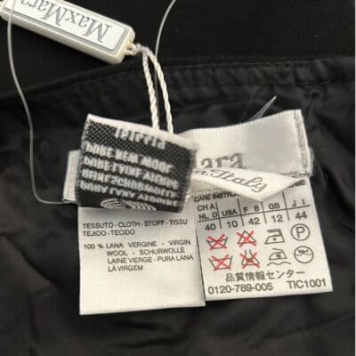 MaxMara Pure Virgin Wool Sleeveless Shell Top Classic Black Italian Luxury - Thumbnail 8
