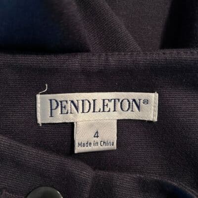 Pendleton Navy Blue Professional Dress Pants with Button Detail Size 4 - Thumbnail 8
