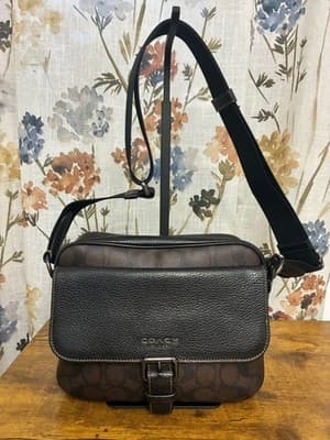 Coach Hudson Brown Signature Crossbody - Image 1