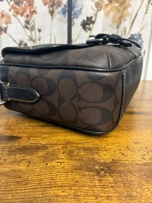 Coach Hudson Brown Signature Crossbody - Thumbnail 4