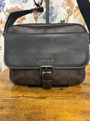 Coach Hudson Brown Signature Crossbody - Thumbnail 2