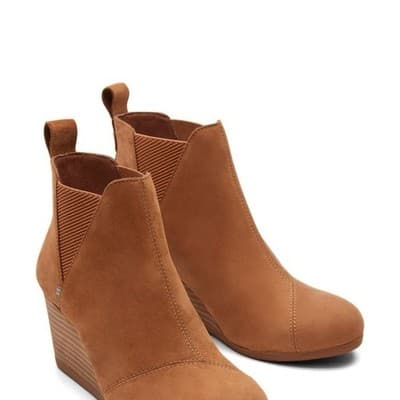 Toms Kelsey Wedge Bootie Tan 6.5 - Thumbnail 4