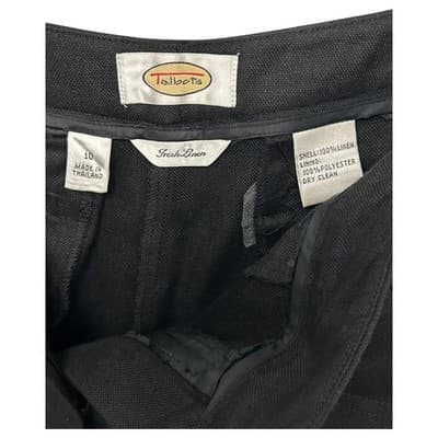 Vintage Talbots Irish Linen Black Bermuda Shorts Size 10 - Thumbnail 3