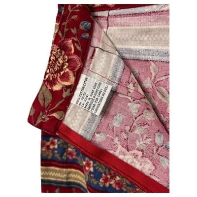 Vintage Talbots Floral Striped Cotton Skirt Knee Length Vintage Size 4 - Thumbnail 3