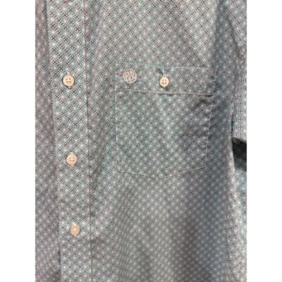 Wrangler Button-Up Shirt Short Sleeve Patterned Casual Western Medium - Thumbnail 3