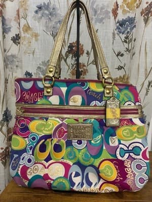 Coach Poppy 2010 Pop C Graffiti Tote Bag - Image 1