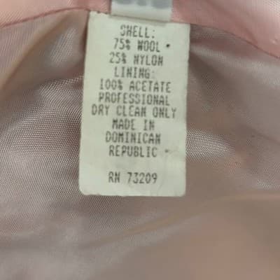 Marvin Richards Houndstooth Plaid Wool Blend Double Breasted Coat Medium - Thumbnail 4