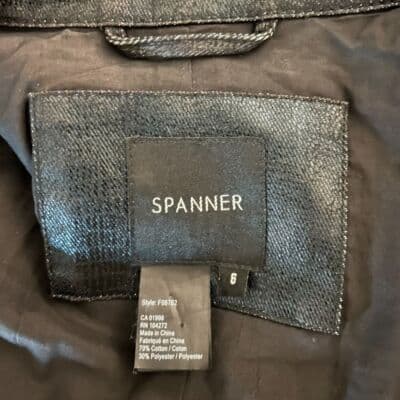 Spanner Metallic Black Zip-Up Jacket with Buckle Cuffs Women's Size 6 - Thumbnail 11