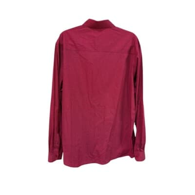 Cinch Modern Fit Button Down Shirt Dobby Weave Long Sleeve Red Large - Thumbnail 3