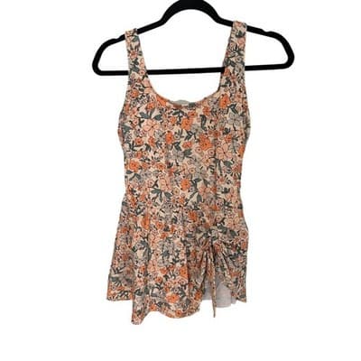 CUPSHE Floral Print One Piece Swimsuit with Tie Cute Swimwear Beach Medium - Thumbnail 2