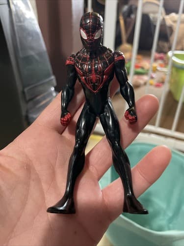 Marvel Ultimate Spider-Man Black Suit 5.5" Action Figure Miles Morales 2015 - Image 1