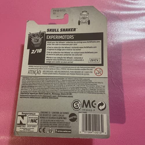 Hot Wheels Experimotors 2/10 (2017) Black Skull Shaker Car 125/250 - Thumbnail 2