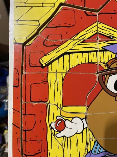 ERROR🔥 PLAYSKOOL WHIZ KID MR. POTATOE HEAD MISCUT OFF COLORED WOODEN PUZZLE!🔥 - Thumbnail 3