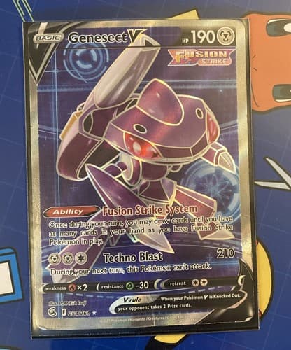 Pokémon TCG Genesect V Fusion Strike 254/264 Holo Full Art - Thumbnail 2