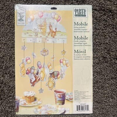 Vtg Hallmark Disney's Winnie The Pooh Party Express Mobile Decorations - Image 1