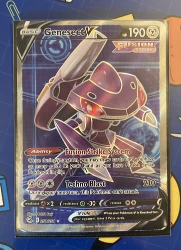 Pokémon TCG Genesect V Fusion Strike 254/264 Holo Full Art - Thumbnail 4
