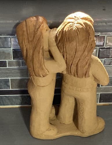 LEE BORTIN Pottery Original Signed Sculpture "Girl Talk" (9") - Thumbnail 2