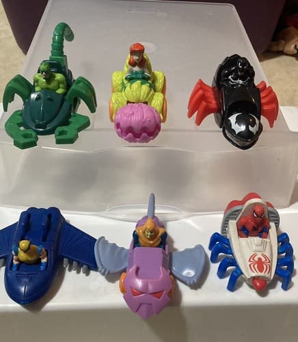 1993-96 Marvel Figure Toy Cars Transforming Or Moving - Image 1