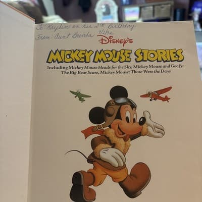 “MICKEY MOUSE STORIES” GOLDEN TREASURY 1989 HARDBACK NM 12in BOOK - Thumbnail 3
