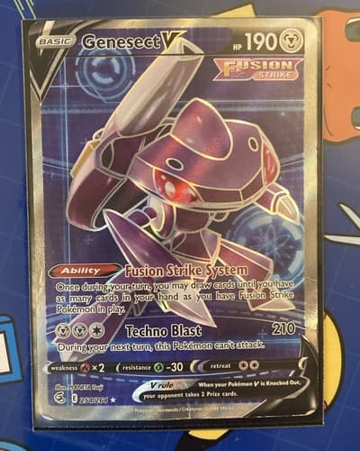 Pokémon TCG Genesect V Fusion Strike 254/264 Holo Full Art - Thumbnail 3