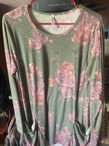 Women’s Xl Boutique Cool Melon Long Tunic Top Very Nice - Thumbnail 2