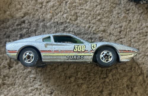 Vintage Hot Wheels Race Bait 308 Ferrari Turbo Silver Metal Flake 1982 Mattel - Thumbnail 2