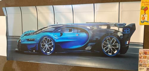 Bugatti Chiron Vision Grand Turismo Poster 58x22 LeMans Race Car Veyron Large - Thumbnail 2