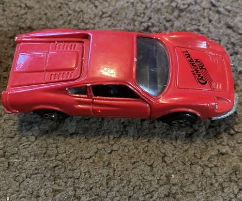 Vintage 1981 Ertl The Cannonball Run Ferrari Dino 246 GT - Red 1:64 Hong Kong - Image 1
